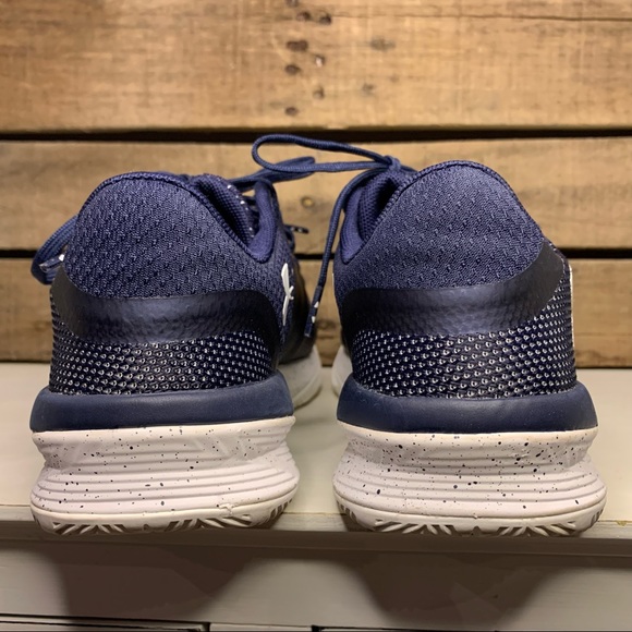 Under Armour Block City Volleyball Shoe Navy White Size 8 - Picture 8 of 13